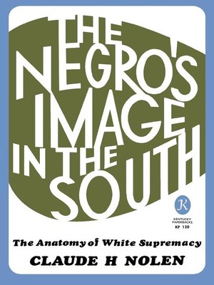 cover image of The Negro's Image in the South